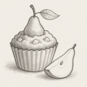 Muffins aux poires & épices chaï - 6 unités